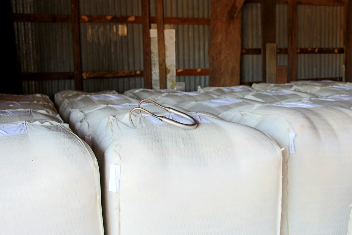 Bales in a Wool Shed